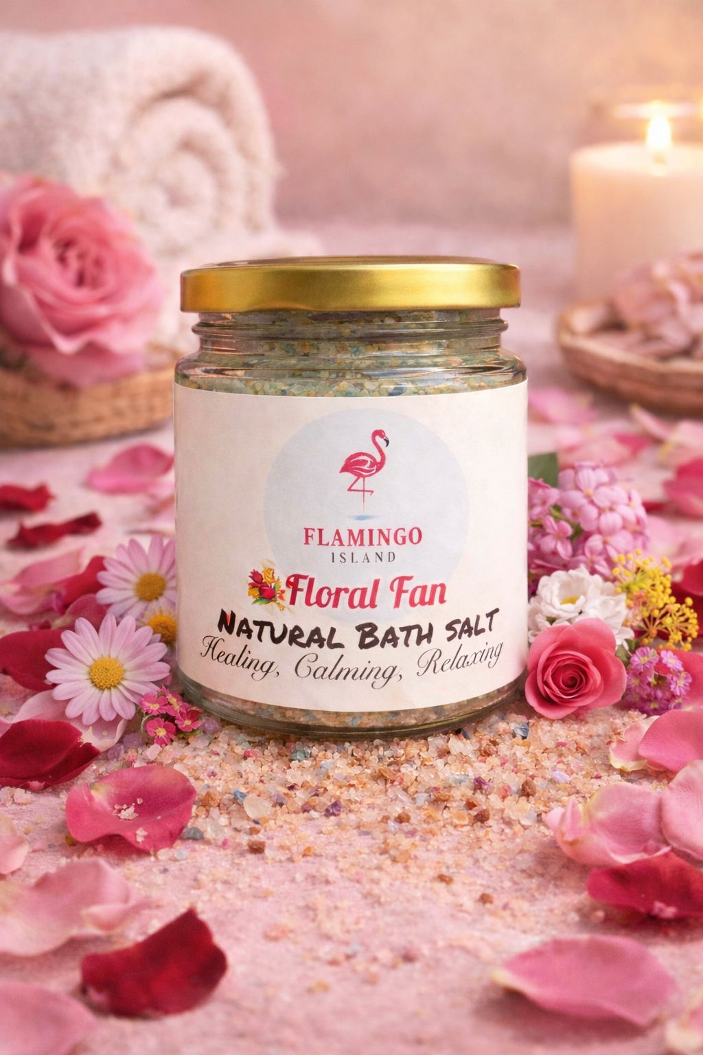 Floral Fan Bath Salt